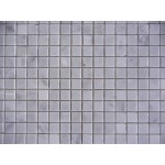 5/8x5/8 Carrara White Honed Marble Mosaic